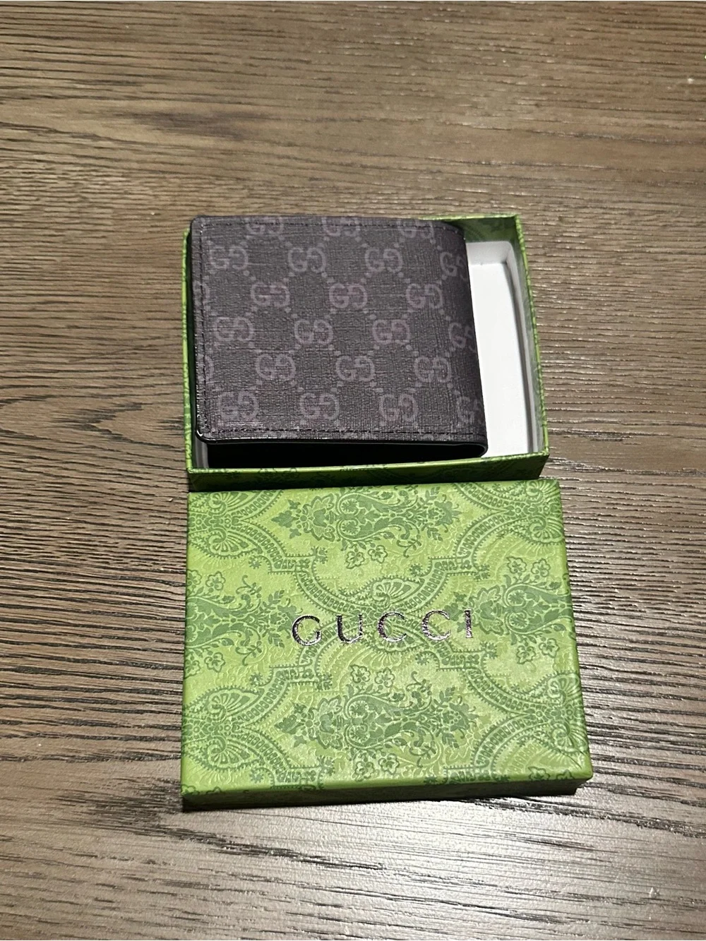 Gucci Brown Wallet with Bold Tiger Motif
